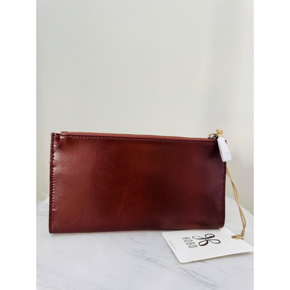 Hobo Jill Large Bifold Polished Leather Wallet, Chocolate Brown, NWT - Picture 7 of 10